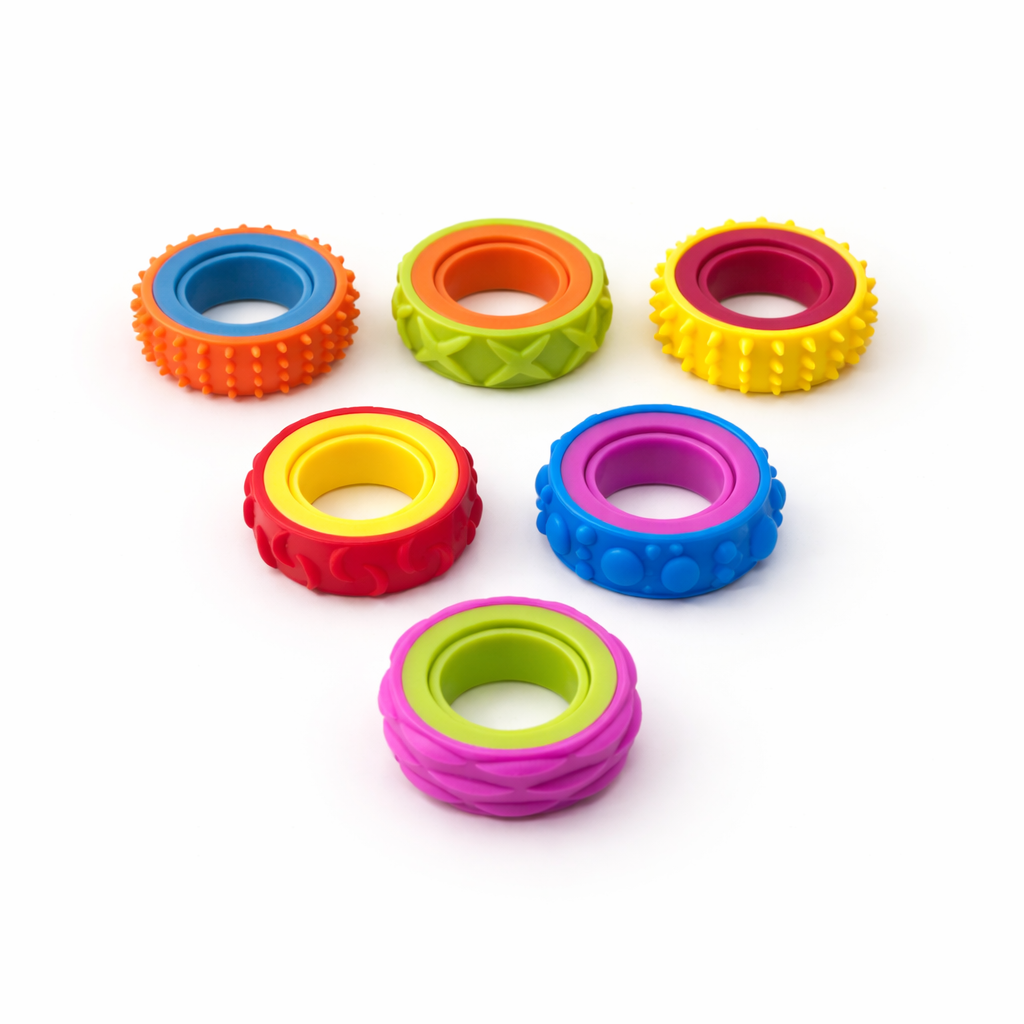 Taktilinių besisukančių žiedų rinkinys