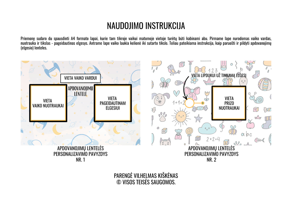 Apdovanojimų lentelės