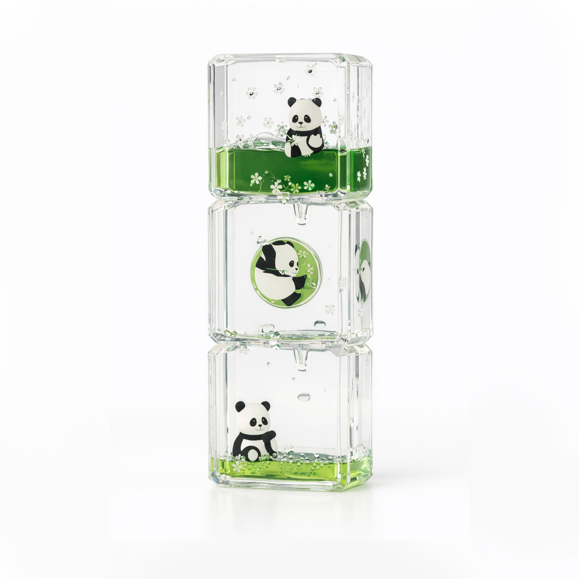 Skysčio laikrodis "3 pandos"