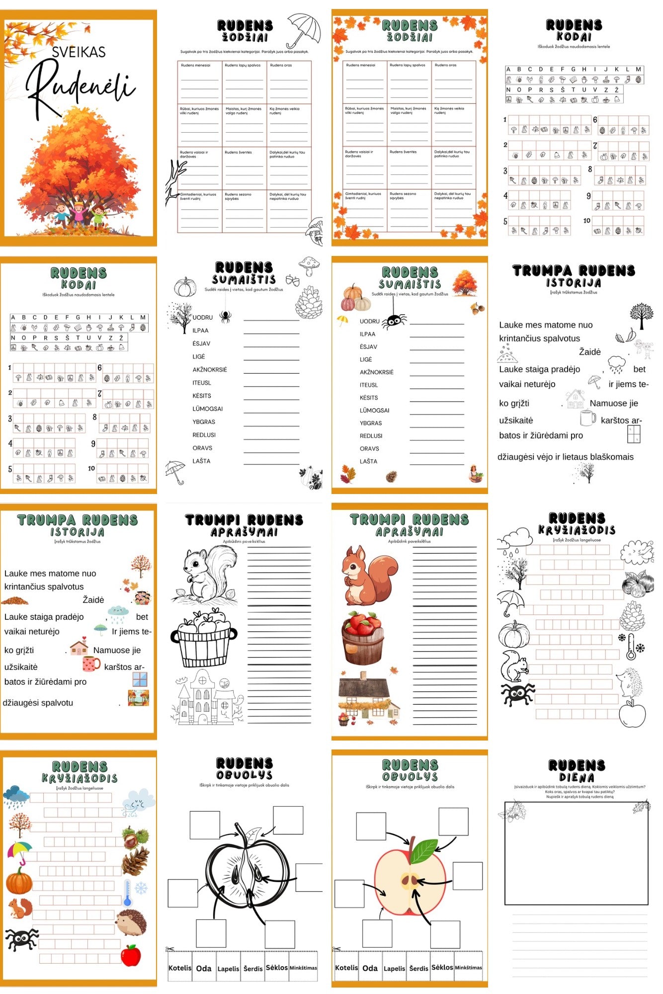 Rudens užduotėlės pradinukams