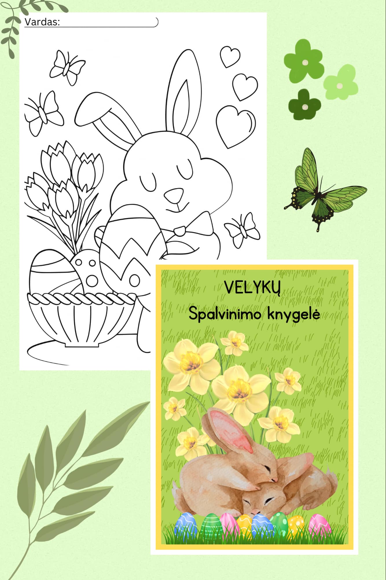 Spalvinimo knygelė Velykoms