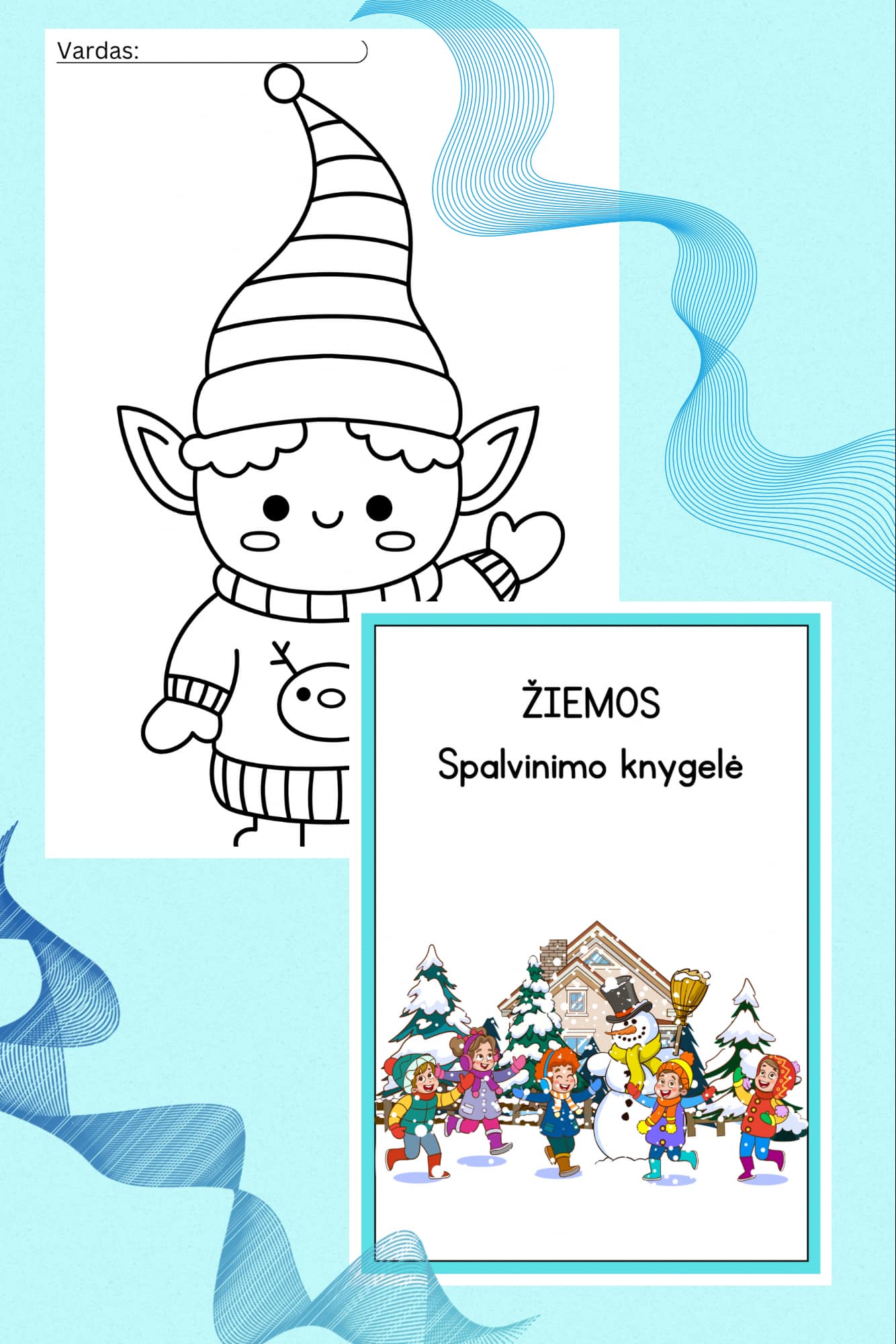 Spalvinimo knygelė žiemai